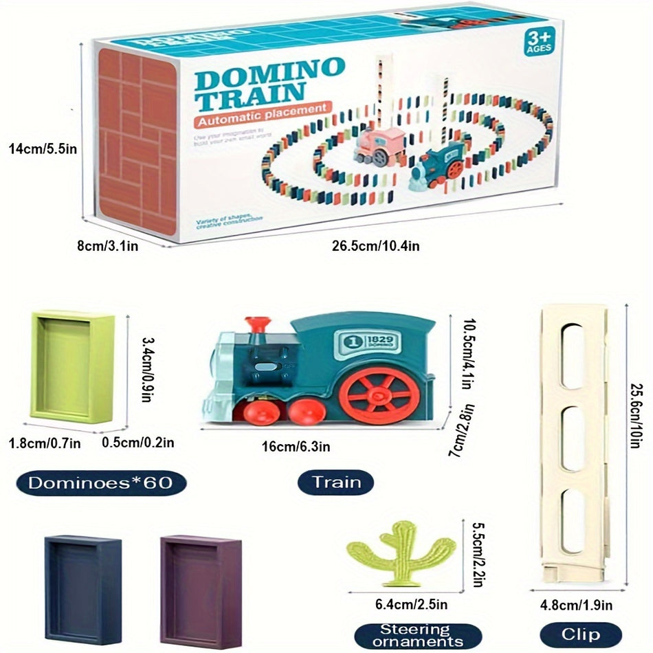 Domino Rally Electric Train Set - Creative Building Blocks for Kids - Cyprus