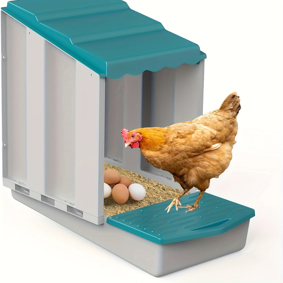 Blue Plastic Chicken Coop Nesting Box for Easy Egg Collection