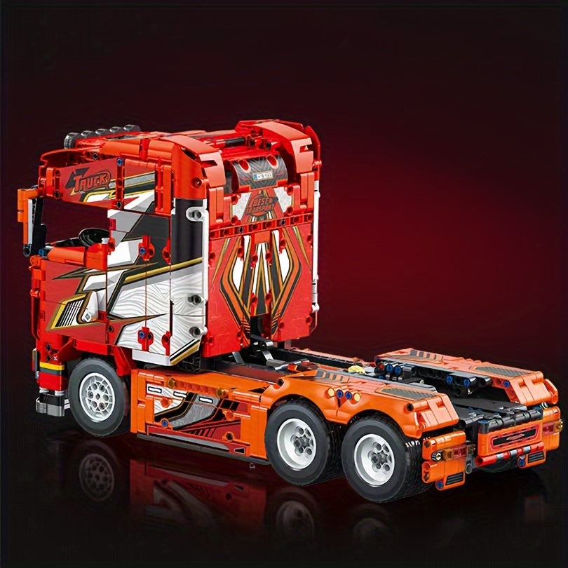 Heavy-Duty Truck Head Building Blocks Set - Realistic Container Truck Model - Cyprus