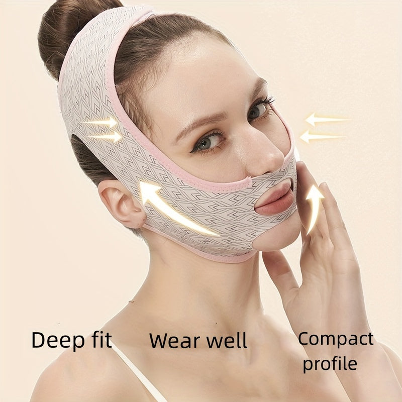 Reusable V Line Lifting Mask, Double Chin Reducer, Chin Strap, Face Belt, Lift And Tighten The Face To Prevent Sagging, Help Create A V Shaped Face