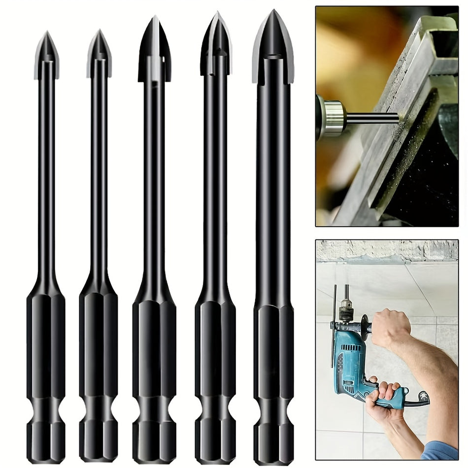 High-Efficiency Hexagonal Shank Triangular Drill Bit Set (5pcs)