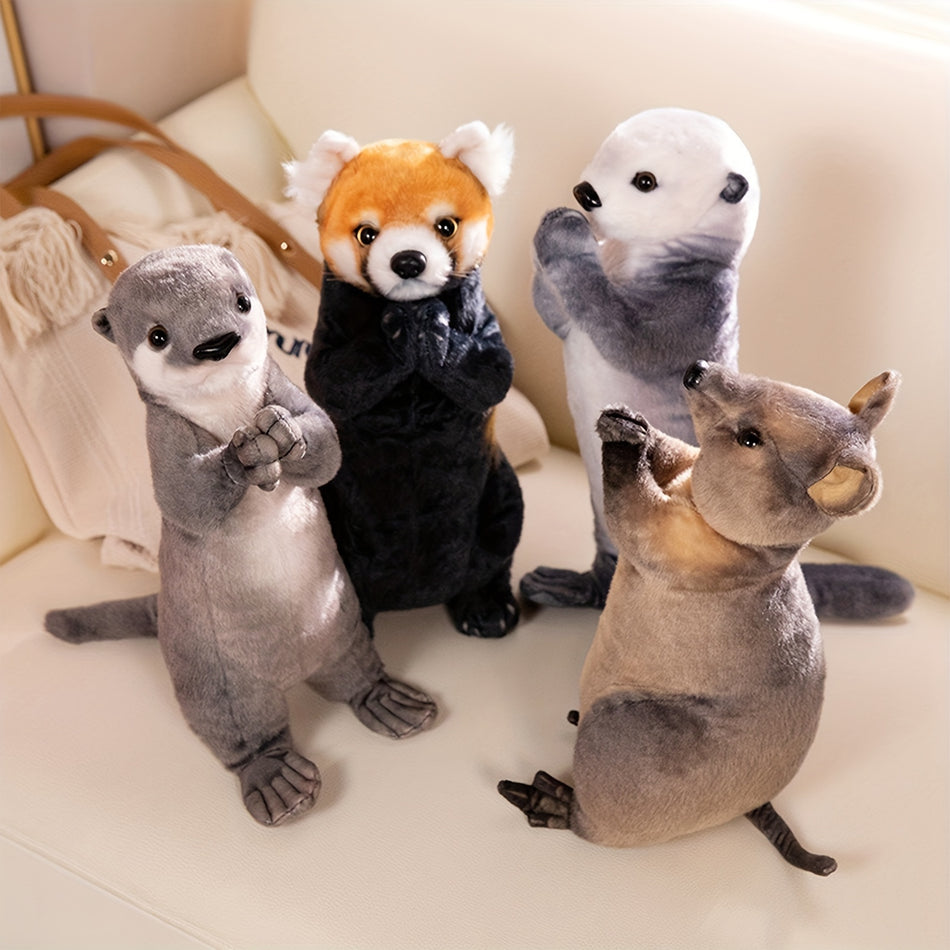 Molutian 35Cm Plush Red Panda, Otter & Kangaroo Collection - Huggable Home Decor