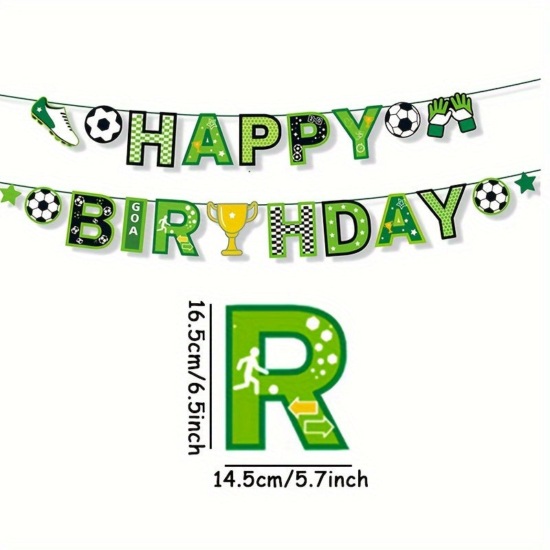 Football Theme Party Birthday Banners, Soccer Flag Decorations, Sports Events Supplies - Cyprus