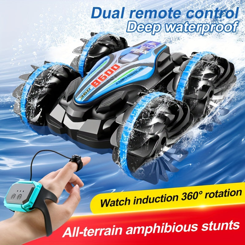 Amfibi 4WD Dublör RC Aracı - 360 ° Rotasyon Sürüklenmesi - Tüm Arazi - Çarpışmaya Dayanıklı - Kıbrıs