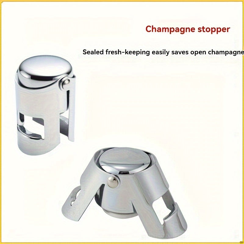 Stainless Steel Champagne Stopper - Sparkling Wine Preserver and Freshness Keeper - Cyprus