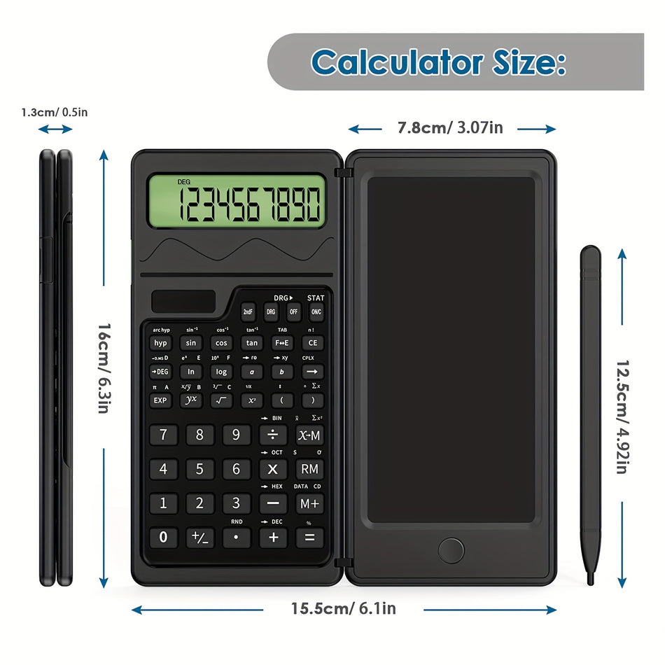 Faltbare 10 -stellige LCD -wissenschaftliche Taschenrechnerin - Solar/Batterie Dual Netzteil - Für Lehrer, Ingenieure, - Zypern