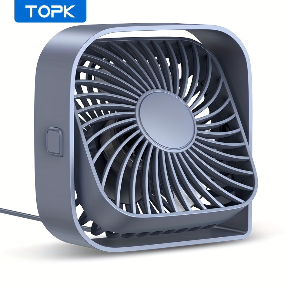 Cyprus USB Desk Fan: Powerful 3-Speed Cooling & 360° Rotation