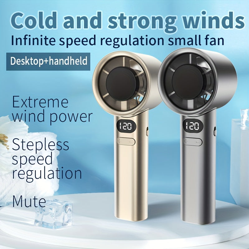 Portable USB Rechargeable Handheld Fan with Infinite Speed Control - Cyprus