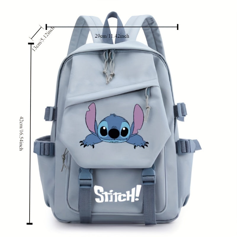 Officially Licensed  Stitch Casual Backpack, Stylish Adorable Character Design