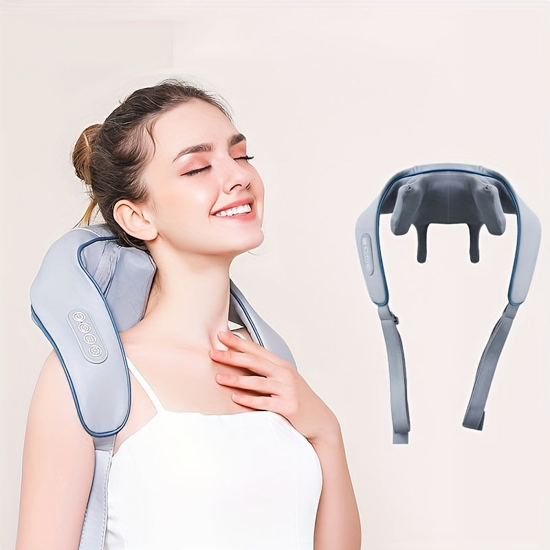 Rechargeable 3D Neck Massager with Heat - Deep Tissue Muscle Relaxation - Cyprus