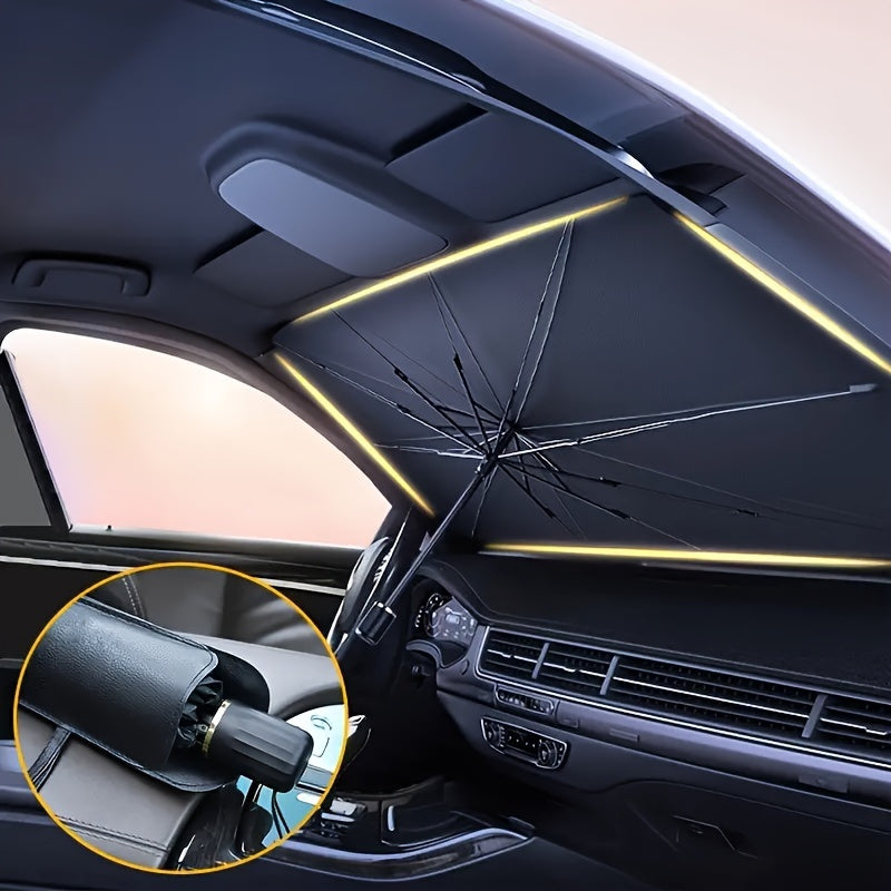 Foldable Stainless Steel Car Windshield Sunshade - Protect Your Car From The Sun - Cyprus