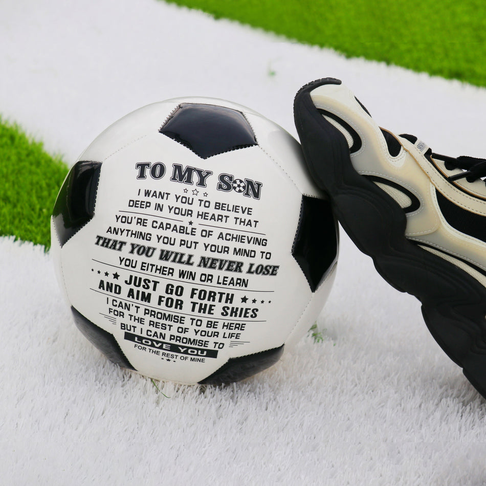 Soccer Ball with 'Dad/Mom To Son - I Love You' Print - Cyprus