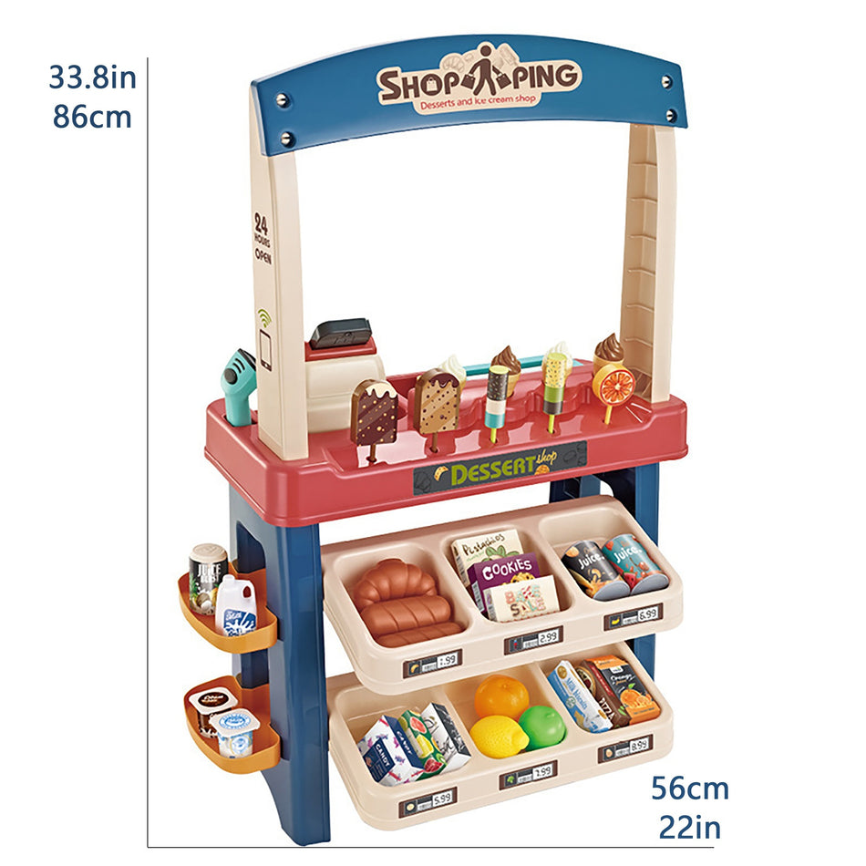 Supermarket Shopping Cart Toy Set with Accessories for Kids - Cyprus