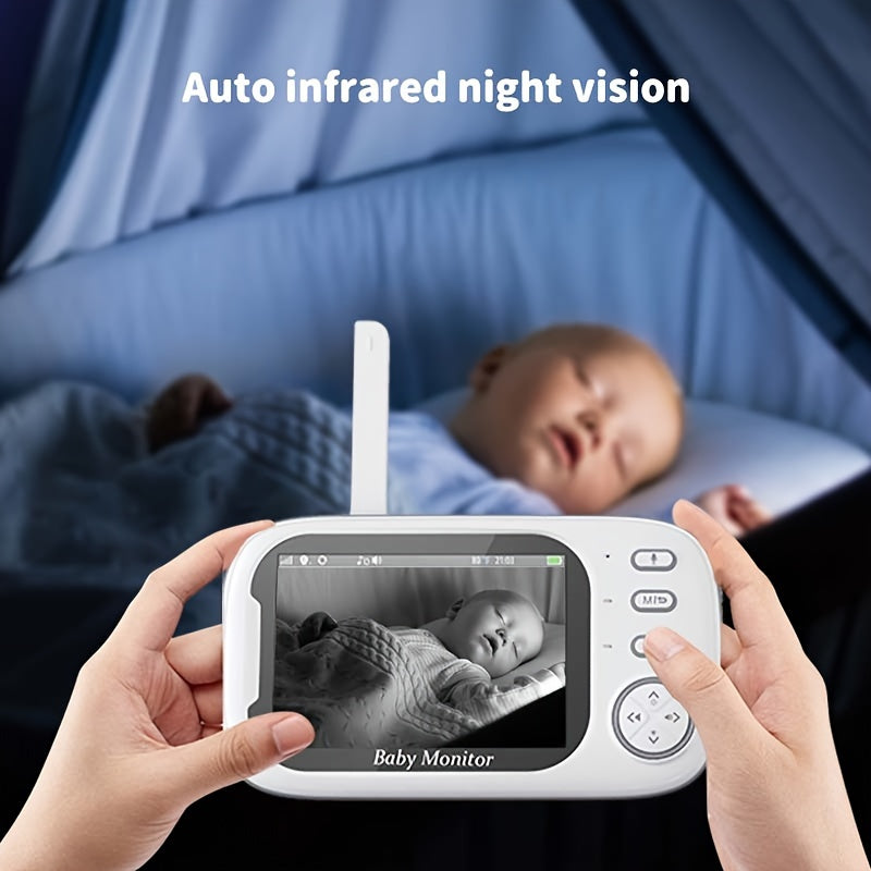 "Smart Baby Monitor with Night Vision, Temperature Sensor & Lullabies"