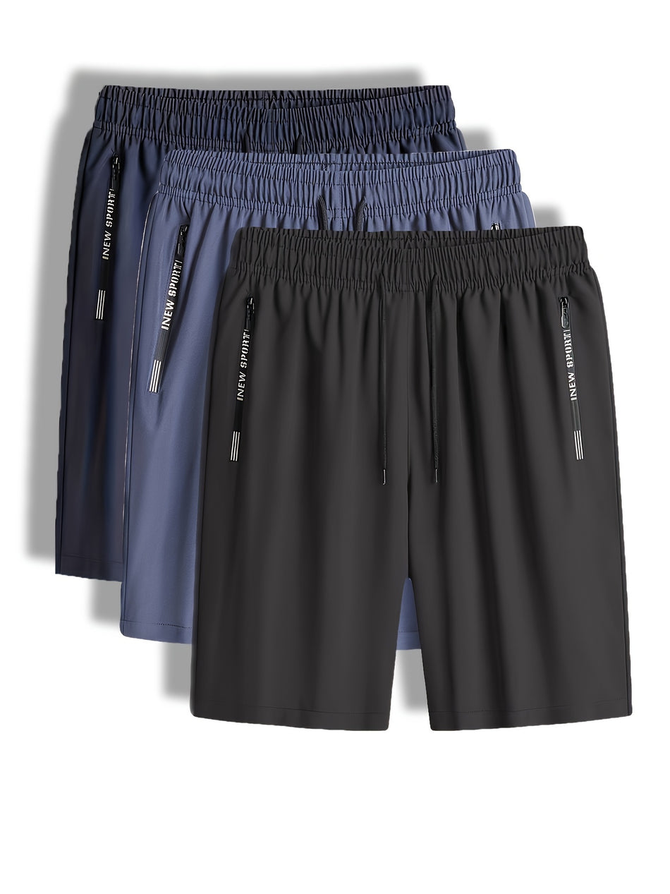 Men's Lightweight Drawstring Athletic Shorts 3-Pack - Cyprus