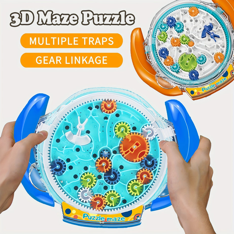 Children's Three-Dimensional Intelligence Maze Puzzle with Steel Marbles - Cyprus