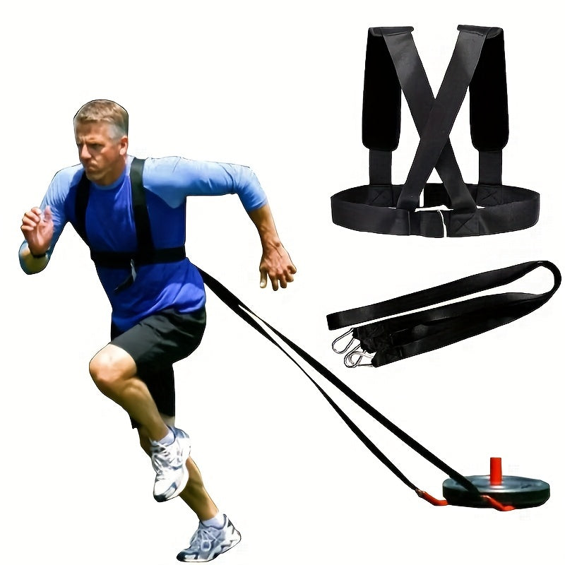 Anti-Resistance Running Assist Training Belt - Weights & Tension Band (220lb)