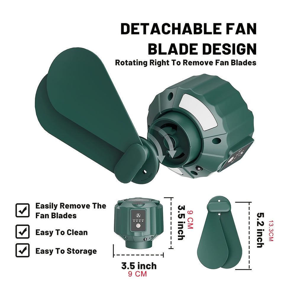 Rechargeable Camping Fan with LED Lights and Remote Control - Cyprus