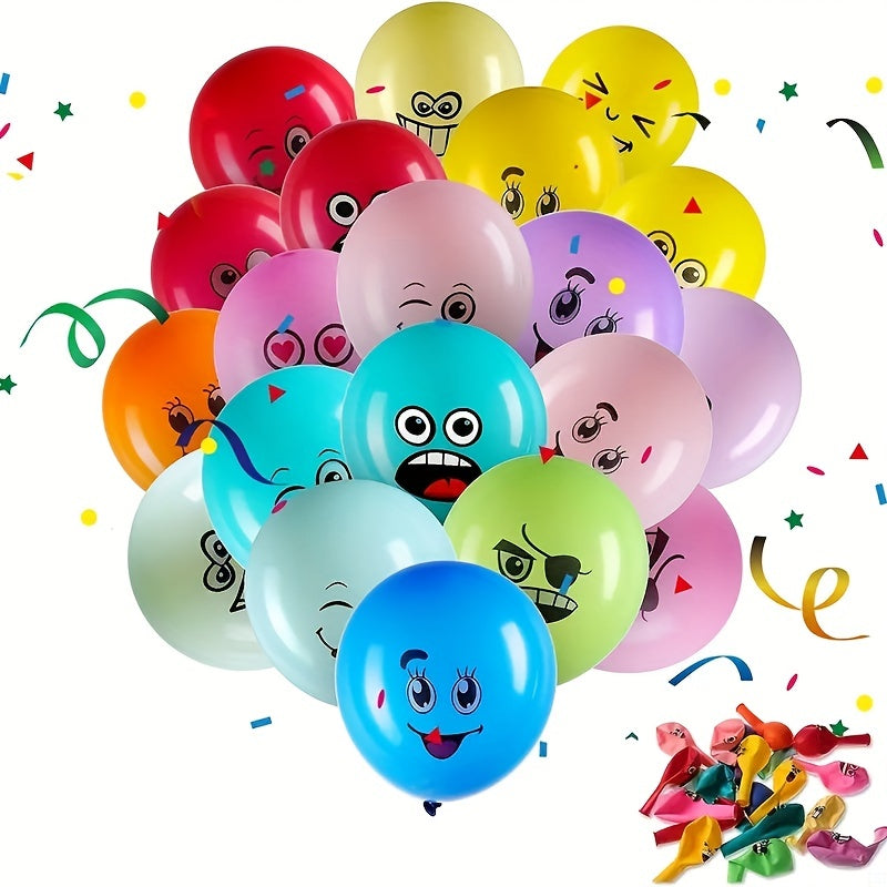 Colorful Latex Happy Face Balloons for Kids' Party - Cyprus