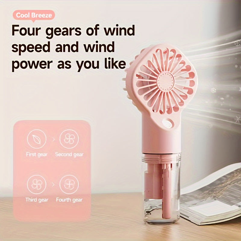 Rechargeable Portable Misting Fan Handheld Spray Mini Facial Steamer - Cyprus