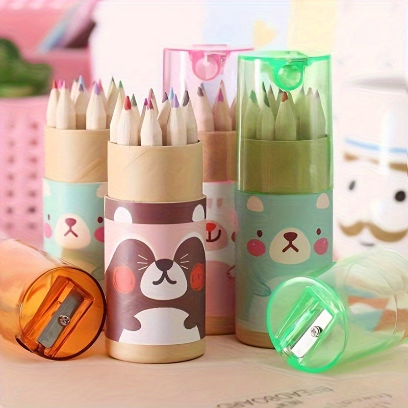 12pcs Cartoon 12 Colors Painting Pencil Set - Cyprus