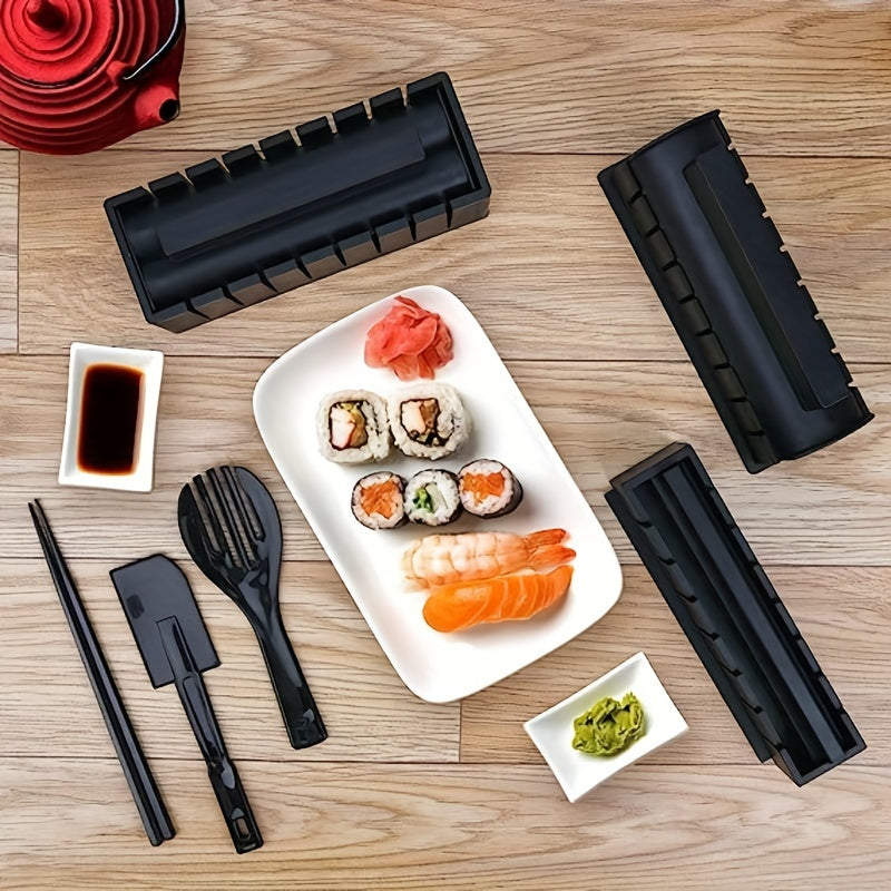 YumiPLUS DIY Sushi Maker Set - 10pcs Kitchen Tools for Perfect Sushi Creations