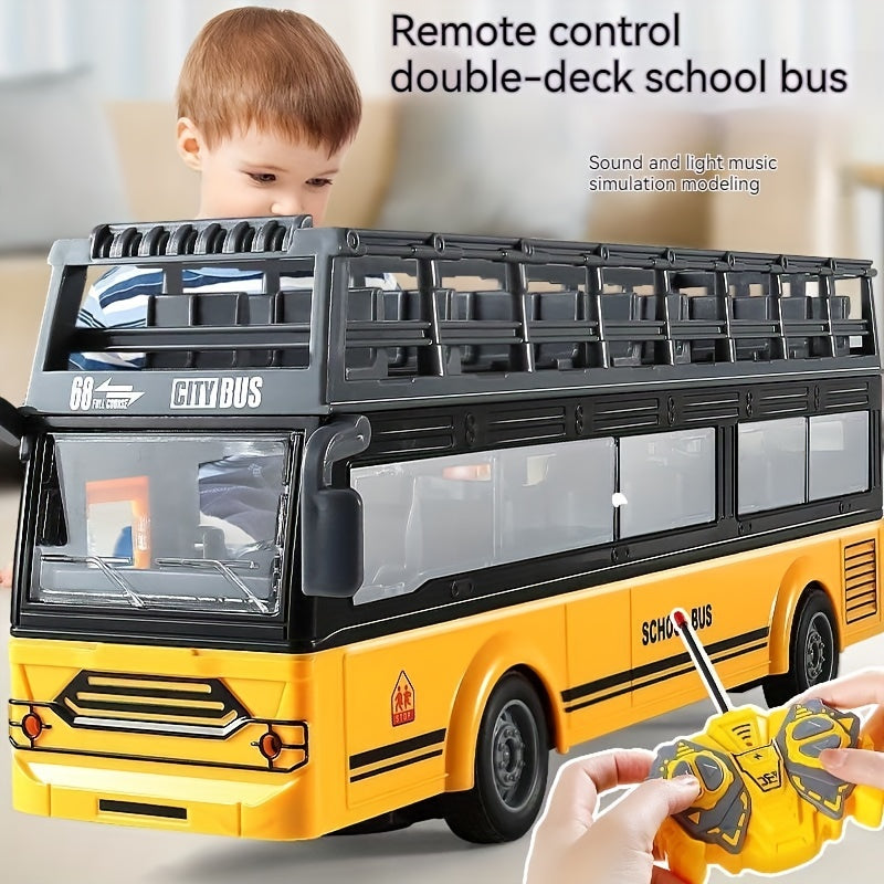 RC Electric Double-Decker Bus With LED Lights - Fun Remote Control Toy For Kids - Ideal Gift for Boys and Girls - Cyprus