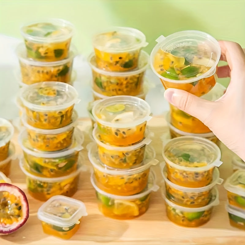 Disposable Sauce Cups with Lid - 50pcs - Spill-Proof Condiment Containers - Food Contact Safe - Cyprus