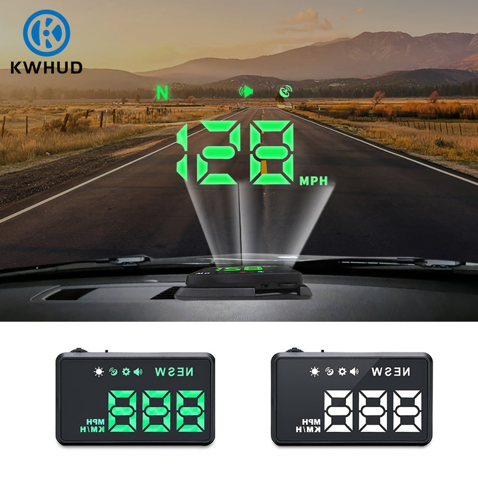 Universal Car Speedometer HUD with Compass & Over-speed Reminder - Cyprus