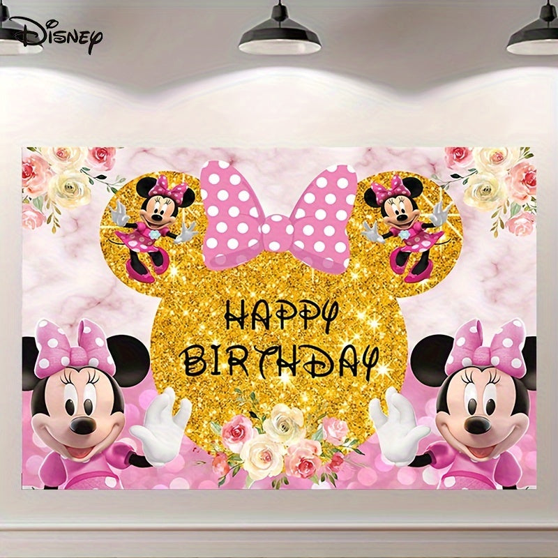 Mickey Minnie Red Rose Birthday Backdrop Cloth - Cyprus