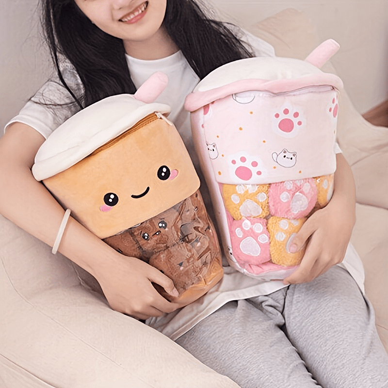 Süße Plüsch Boba Bubble Tea Puppe - weiches Kawaii -Kissen für alle Gelegenheiten