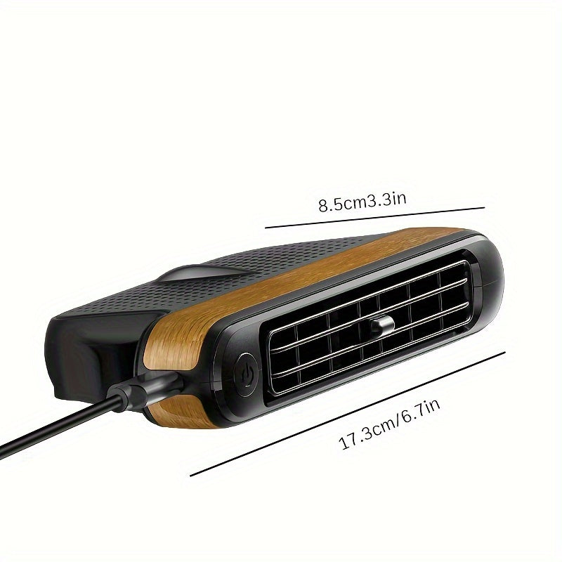 Memo USB-Powered Leafless Car Fan - 3 Speed Settings, Space-Saving Design - Ideal for Cars, Jeeps, Vans, RVs, Trucks - Cyprus