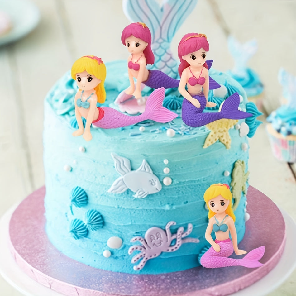🔵 Mermaid Design Cake Topper Set - Cyprus