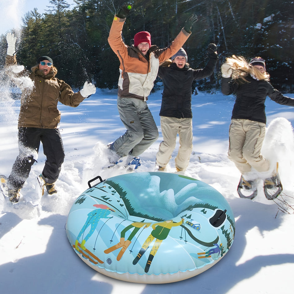 Inflatable PVC Ski Board - Fit, Multi-Color Winter Sports Gear for All Ages