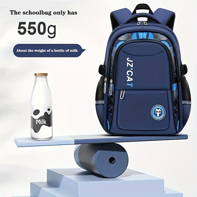 Cute Splicing Lightweight Shoulder Backpack for Boys with Spine Protection - Cyprus