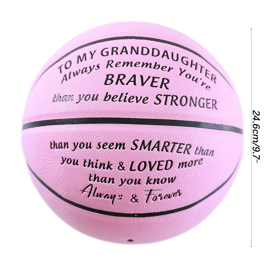 Sentimental Engraved Size 7 Basketball for Granddaughter - Cyprus