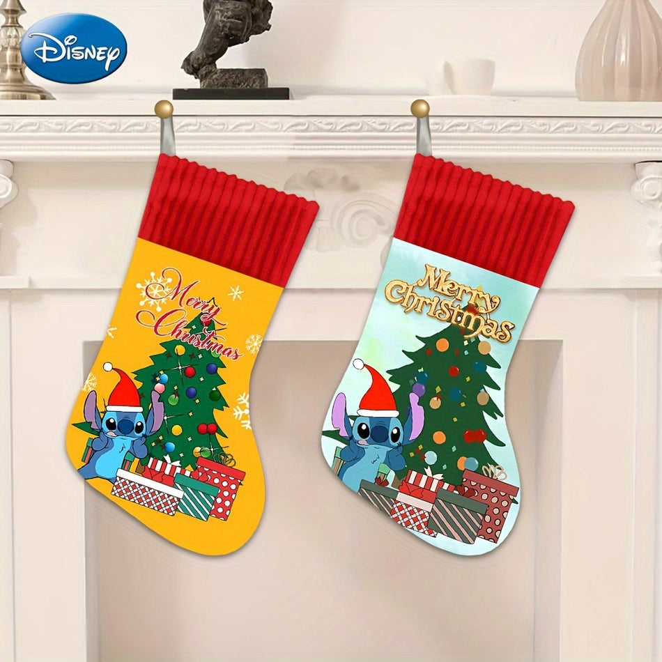 Stitch Christmas Stocking - Festive Wall Hanging 🎄 - Classic Style - No Electricity Required - Perfect for Christmas Decor - Cyprus