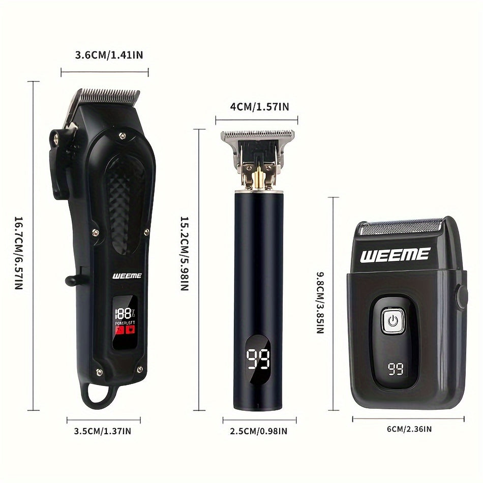 مجموعة ماكينة قص الشعر اللاسلكية V-Vimika - أساسيات العناية بالشعر القابلة لإعادة الشحن عبر USB - قبرص