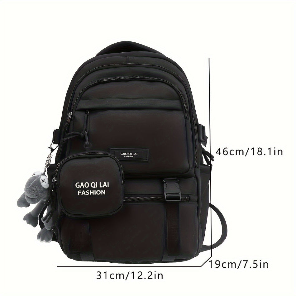 Contrast Color Casual Backpack for High School and College Students - Cyprus