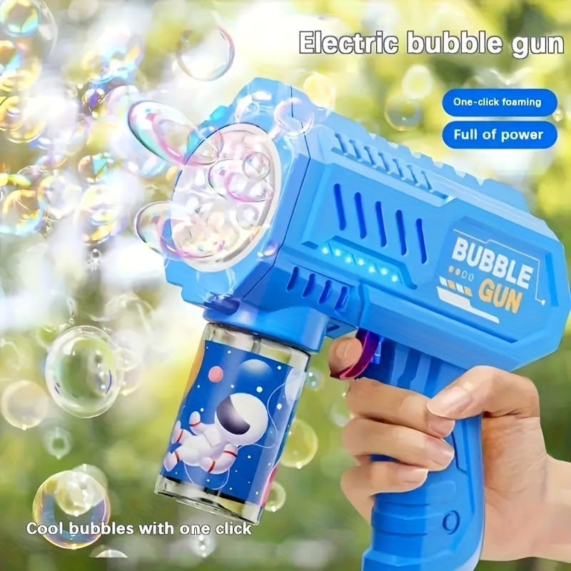 Electric Bubble Gun with LED Lights - Battery Operated, Suitable for Beaches, Pools, And Parties - Cyprus