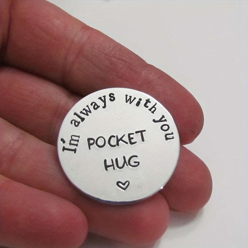 Stainless Steel "Pocket Hug" Love Token for Long Distance Relationships - Cyprus