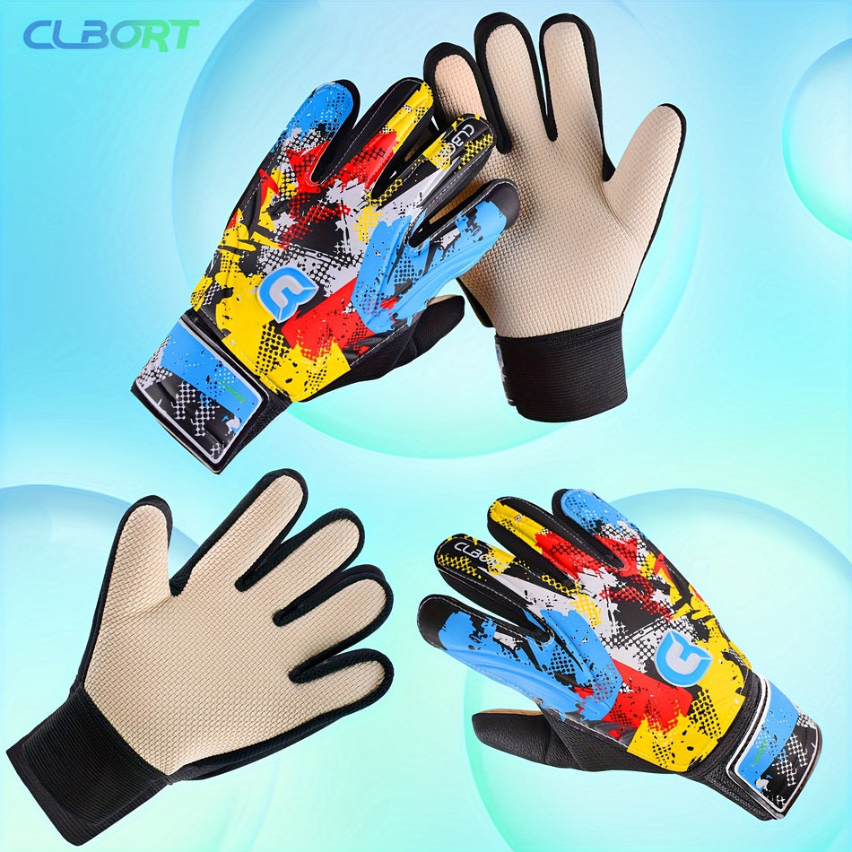 Graffiti Style Non-Slip Soccer Goalkeeper Gloves with Double Wrist Protection