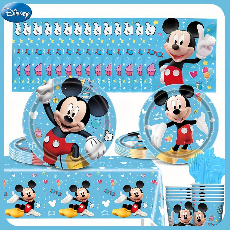 🔵 Disney Mickey Mouse 81pcs Party Supplies Pack - No Electricity Needed - Cyprus