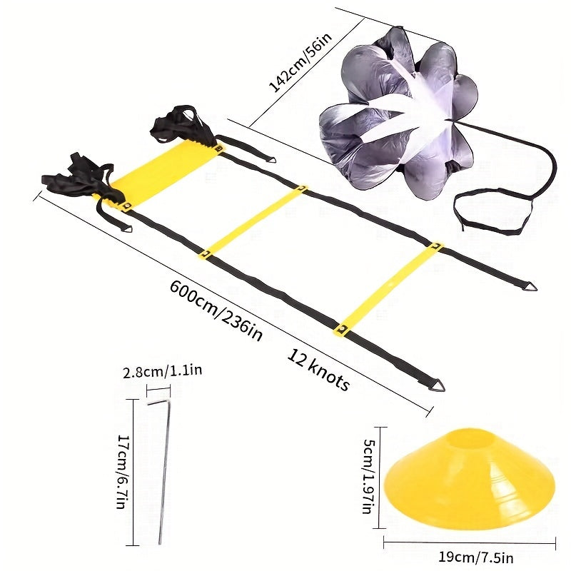 Agility Ladder Training Set with Obstacles and Storage Bag - Cyprus