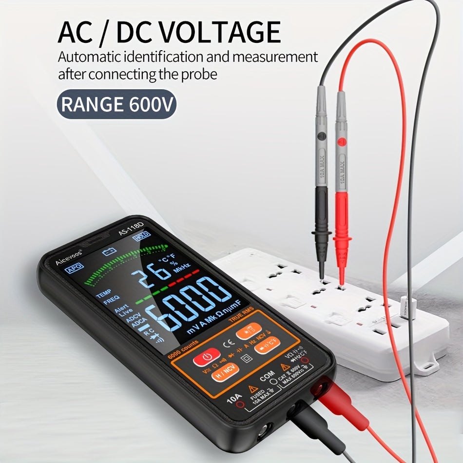 AiceVoos Akıllı Dijital Multimetre - Otomatik Arama Elektrik Test Cihazı - Kıbrıs