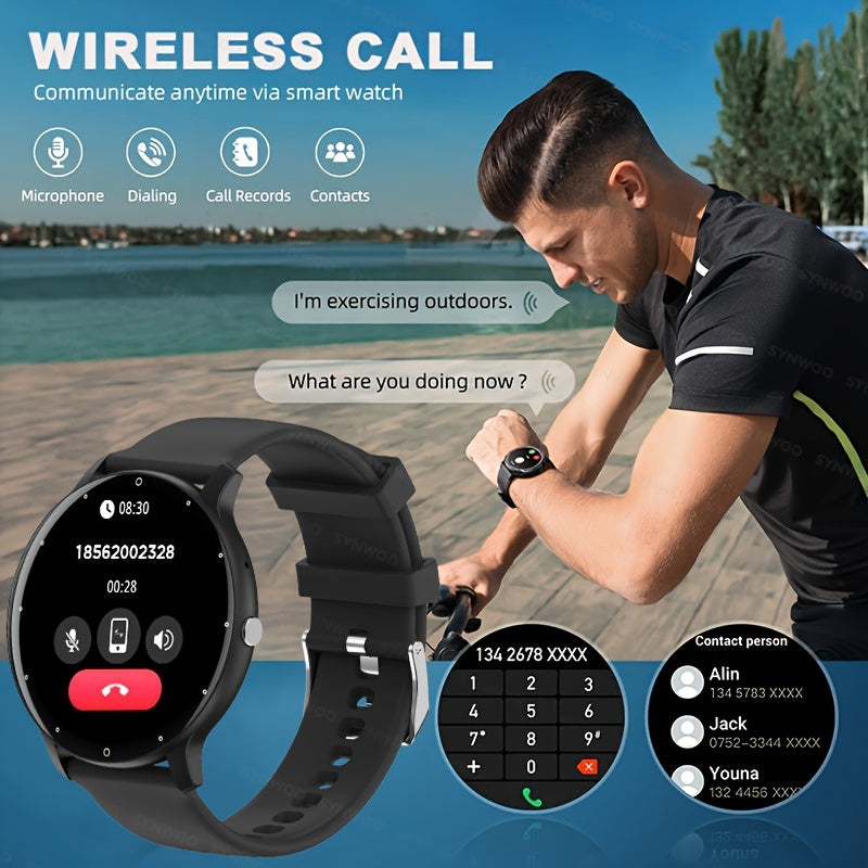 Synwoo Men's Smart Watch Fitness Tracker - Παρακολούθηση δραστηριοτήτων σε πραγματικό χρόνο, παρακολούθηση ύπνου, βηματόμετρο, απόσταση, θερμίδες smartwatch για το Android iPhone - Κύπρο