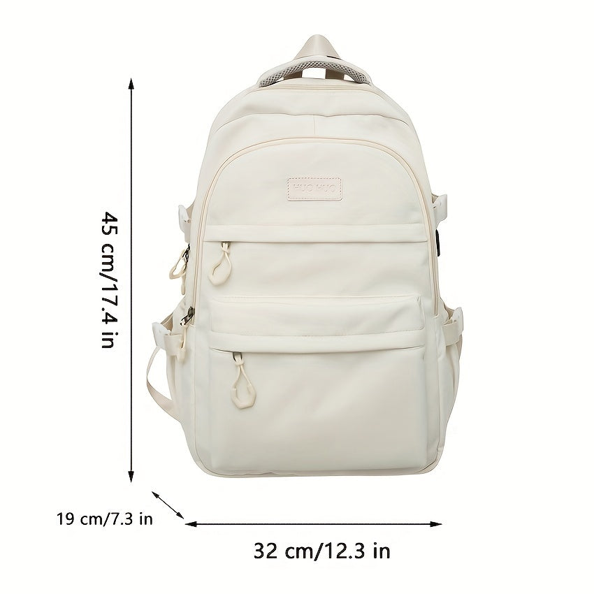 Student Schoolbag with Large Capacity - Nylon Casual Backpack - Cyprus