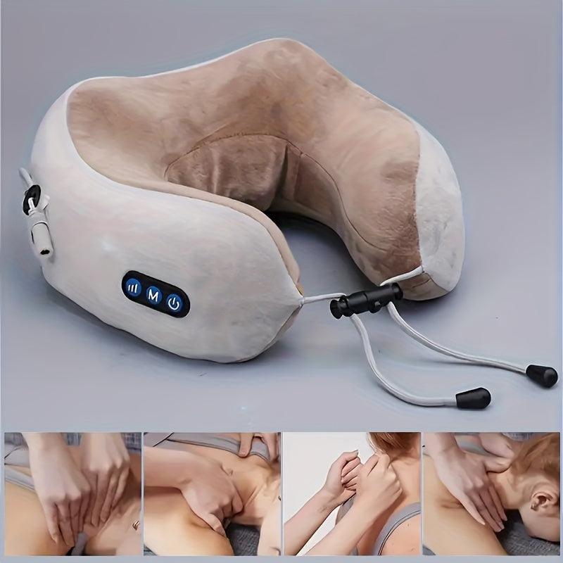 "Electric Massage U-Shaped Pillow: Simulation, Relief, Relaxation - Perfect For Home Rest, Office Work, Long Commutes - Great Holiday Gift For Family And Friends - Cyprus"