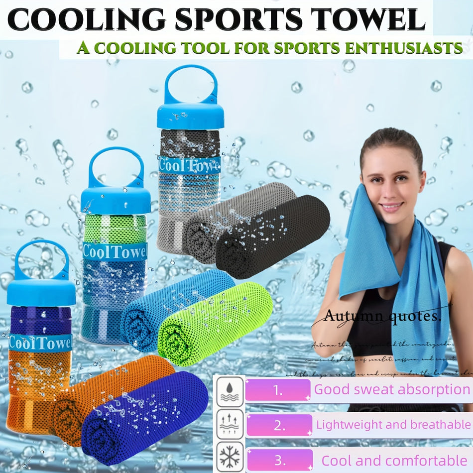 Superfiber Cooling Towels 2pcs - Instant Cooling Relief for Yoga, Fitness, Golf & More!