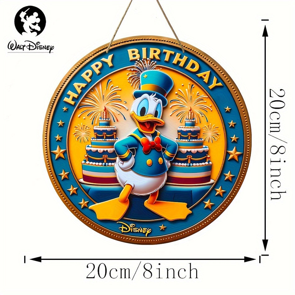 🔵 Disney's Donald Duck Doğum Günü Kutlaması Ahşap İşaret - Kıbrıs